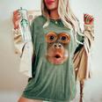 Monkey Face Breath Halloween Costume Women's Oversized Comfort T-Shirt Moss