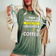 Paraprofessional Runs On Laughter Love Coffee Para Women's Oversized Comfort T-Shirt Moss