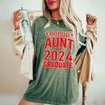 Proud Aunt Of A Class Of 2024 Graduate Senior Graduation Women's Oversized Comfort T-shirt Moss