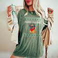 Pug Ugly Christmas Sweater Ugly Sweater Pug Dog Women's Oversized Comfort T-Shirt Moss