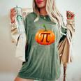 Pumpkin Pie Math I Halloween Thanksgiving Pi Day Halloween Women's Oversized Comfort T-Shirt Moss