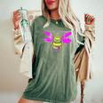 Queen Bee Honey Bee Vintage Women's Oversized Comfort T-Shirt Moss