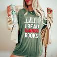 I Read Banned Books Banned Books Week Librarian Bibliofile Women's Oversized Comfort T-shirt Moss