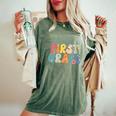 Back To School Hello First Grade Teacher Hello 1St Grade Women's Oversized Comfort T-Shirt Moss
