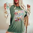 In My Spooky Era Groovy Hippie Halloween Ghost Women's Oversized Comfort T-Shirt Moss