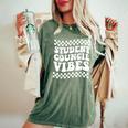 Student Council Vibes Retro Groovy School Student Council Women's Oversized Comfort T-Shirt Moss