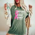 Support Fighter Admire Survivor Breast Cancer Warrior Women's Oversized Comfort T-Shirt Moss