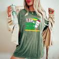 Team Chicken Curry Guyana And Trinidad Patriotic Cricket Women's Oversized Comfort T-Shirt Moss