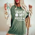 That's My Niece Proud Volleyball Auntie Volleyball Aunt Women's Oversized Comfort T-Shirt Moss