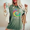 Tie Dye Sunflower Hippie Soul Hippy Peace Sign Daisy Flower Women's Oversized Comfort T-shirt Moss
