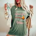 I Tried To Be A Good Girl But Campfire And Wine Camping Women's Oversized Comfort T-shirt Moss