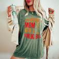 Never Underestimate A Cool Mom With A Bowling Ball Women's Oversized Comfort T-Shirt Moss