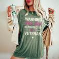 Veteran Girl Usa Veterans Day Us Army Veteran Women Women's Oversized Comfort T-Shirt Moss