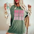 Vintage Retro Bride Rodeo Cowgirl Bachelorette Party Wedding Women's Oversized Comfort T-shirt Moss