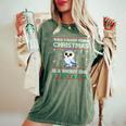 All I Want For Christmas Is A Snowy Owl Ugly Xmas Sweater Women's Oversized Comfort T-Shirt Moss