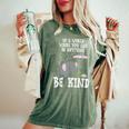 World Be Kind Elephant Trans Turtle Transgender Lgbt Women's Oversized Comfort T-shirt Moss