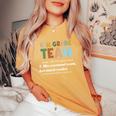 4Th Grade Team Teacher Like A Normal Team Fourth Grade Women's Oversized Comfort T-Shirt Mustard