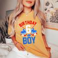 6Th Birthday For Girls Boys 6 Yrs Old Ice Hockey Fan Women's Oversized Comfort T-Shirt Mustard