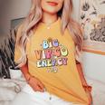 August September Birthday Groovy Astrology Zodiac Sign Virgo Women's Oversized Comfort T-Shirt Mustard
