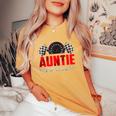 Auntie Pit Crew Birthday Racing Car Family Matching Race Car Women's Oversized Comfort T-Shirt Mustard