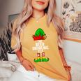 Beer Drinking Elf Matching Family Christmas Women's Oversized Comfort T-Shirt Mustard
