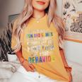 Behavior Therapist Fun And Games Behavior Analyst Therapist Women Oversized Print Comfort T-shirt Mustard