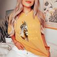 Blessed By God Loved By Jesus Lion Women's Oversized Comfort T-Shirt Mustard