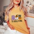 Boo Anti Bullying Halloween 2023 Orange Unity Day Girl Women's Oversized Comfort T-Shirt Mustard
