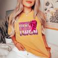 Breast Cancer Awareness I Fought For My Live And I Won Women's Oversized Comfort T-Shirt Mustard