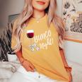 Bunco Night Wine Dice T Women's Oversized Comfort T-Shirt Mustard