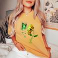 Butterfly Sunflower Gastroparesis Awareness Women's Oversized Comfort T-shirt Mustard