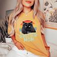 Chantilly-Tiffany Cat Mom Retro Vintage Cats Heartbeat Women's Oversized Comfort T-Shirt Mustard