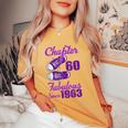Chapter 60 Fabulous Since 1963 Purple 60Th Birthday Women's Oversized Comfort T-Shirt Mustard