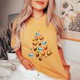Chicken Christmas Tree Ugly Christmas Sweater Women's Oversized Comfort T-Shirt Mustard