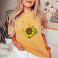 Choose Kind Sunflower Deaf Asl American Sign Language Women's Oversized Comfort T-Shirt Mustard