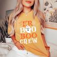 Er Boo Boo Crew Cute Ghost Nurse Halloween Costume Nursing Women's Oversized Comfort T-Shirt Mustard