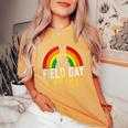 Field Day Vibes School Game Day Student Teacher 2022 Women's Oversized Comfort T-shirt Mustard