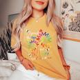 Fight Cancer In All And Every Color Ribbons Flower Heart Women's Oversized Comfort T-Shirt Mustard