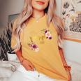 Floral And Birthday Present For New Mom Women's Oversized Comfort T-shirt Mustard