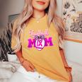Football Cheer Mom Pink For Breast Cancer Warrior Women's Oversized Comfort T-Shirt Mustard