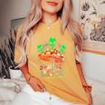 Magic Mushroom Alien Trippy Shroom Lsdweed Acid Trip Women's Oversized Comfort T-Shirt Mustard