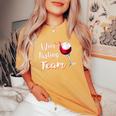 Wine Tasting Team For Need Wine Women's Oversized Comfort T-Shirt Mustard