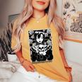 Goth Girl Skull Gothic Anime Aesthetic Horror Aesthetic Women's Oversized Comfort T-Shirt Mustard Goth Girl Skull Gothic Anime Aesthetic Horror Aesthetic Women's Oversized Comfort T-Shirt Mustard