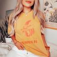 Growing My Pumpkin Pie Thanksgiving Pregnancy Announcement Thanksgiving Pregnancy Announcement Women's Oversized Comfort T-Shirt Mustard