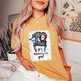 Half Mexican And Guatemalan Mexico Guatemala Flag Girl Women's Oversized Comfort T-Shirt Mustard