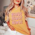 Howdy Rodeo Women Vintage Western Country Southern Cowgirl Women's Oversized Comfort T-shirt Mustard