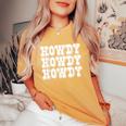 Howdy Western Cowboy Cowgirl Rodeo Country Southern Girl Women's Oversized Comfort T-shirt Mustard