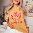 Howdy Yall Rodeo Western Country Southern Cowgirl & Cowboy Women's Oversized Comfort T-shirt Mustard