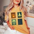 Inscryption Psychological Horror Card Categories Spooky Game Spooky Women's Oversized Comfort T-Shirt Mustard Inscryption Psychological Horror Card Categories Spooky Game Spooky Women's Oversized Comfort T-Shirt Mustard