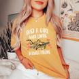 Just A Girl Who Loves Burmese Pythons Snakes Women's Oversized Comfort T-Shirt Mustard